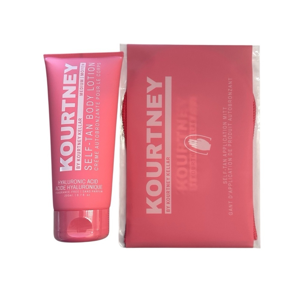 Kourtney Kellar Medium Self-Tan Body Lotion & Self-Tan Application Mitt NWT